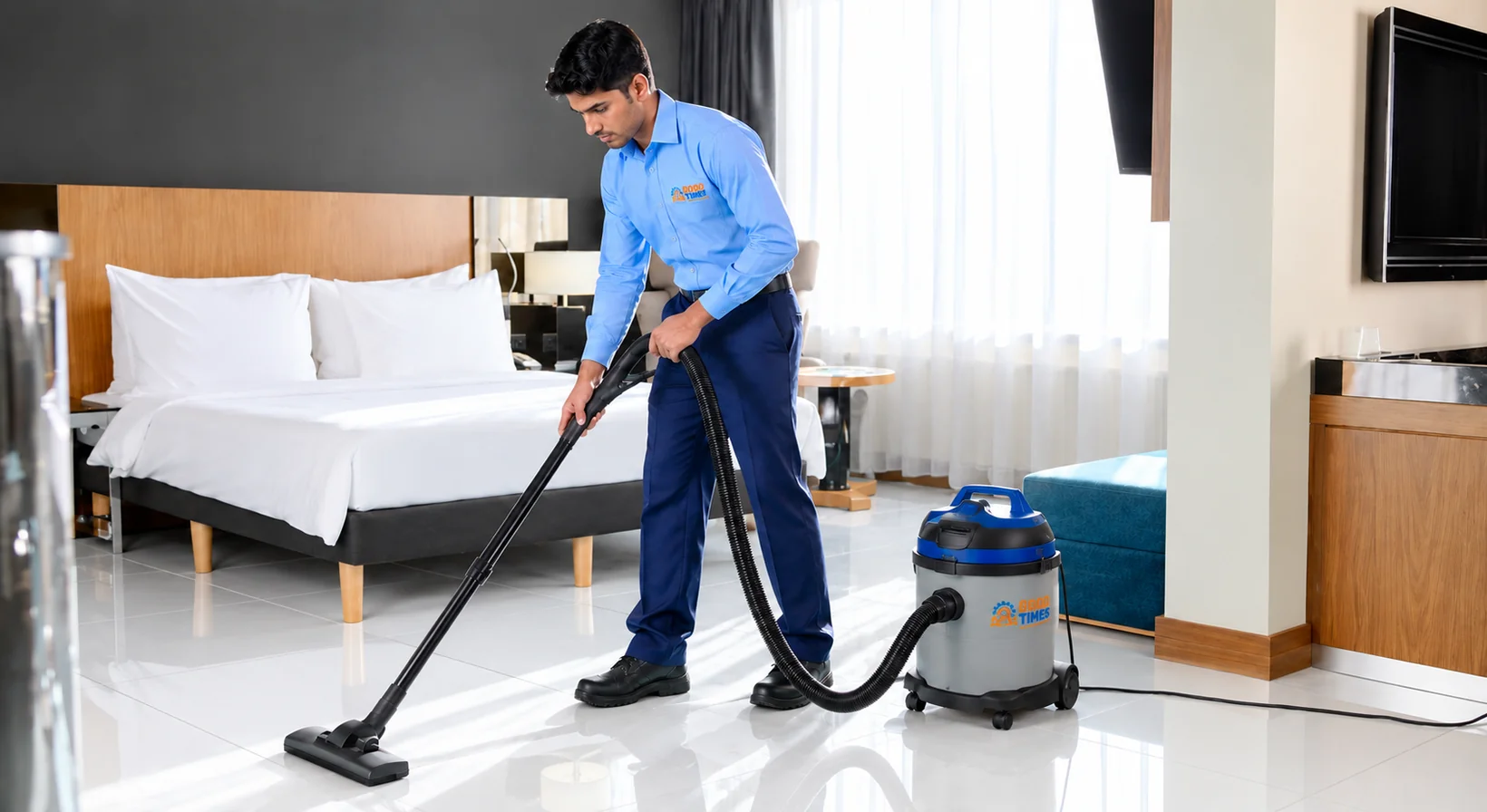 Hotel housekeeping services for clean rooms and common areas