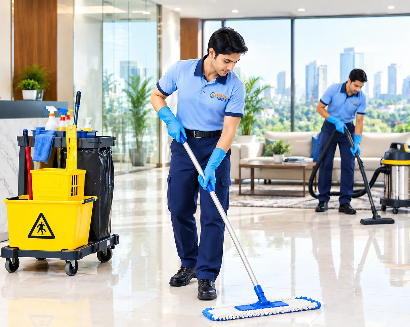Professional office housekeeping operations and cleaning supervision
